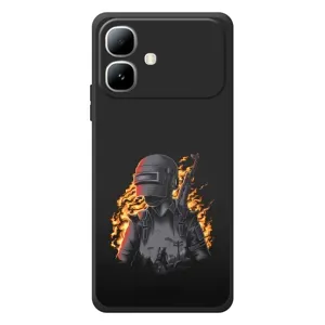 Чохол з картинкою "Герой Pubg" на Infinix Smart 20 (В полум'ї)