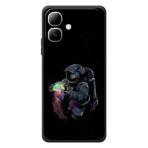 Силіконовый Чохол з принтом "Космонавти" на Infinix Smart 20 (В руках земля)