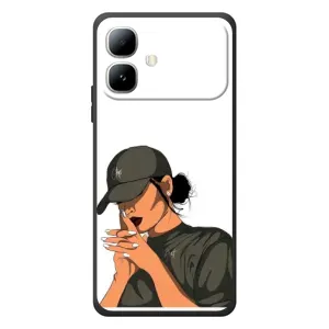 Силіконовый Чохол на Infinix Smart 20 з картинкой Модных девушек (У зеленому)