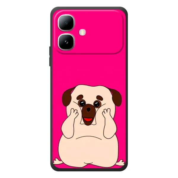 Чехол с рисунком «Веселый Мопсик» для Infinix Smart 20 Чехол с рисунком «Веселый Мопсик» для Infinix Smart 20