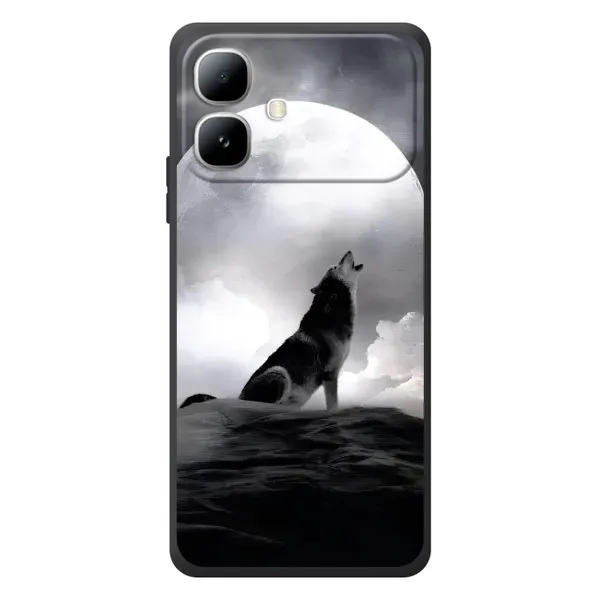 Чехол с рисунком «Волк и луна» для Infinix Smart 20