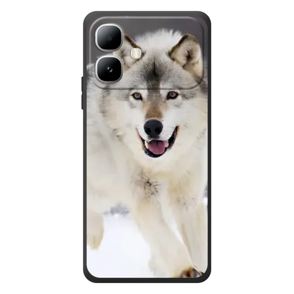 Чехол с рисунком «Волк на снегу» для Infinix Smart 20