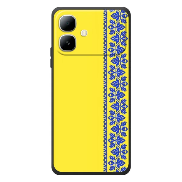 Чехол с рисунком «Вышиванка на желтом» для Infinix Smart 20 Чехол с рисунком «Вышиванка на желтом» для Infinix Smart 20