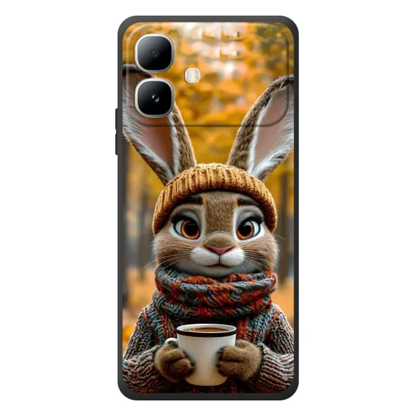 Чехол с рисунком «Зайчик с кофе» для Infinix Smart 20 Чехол с рисунком «Зайчик с кофе» для Infinix Smart 20