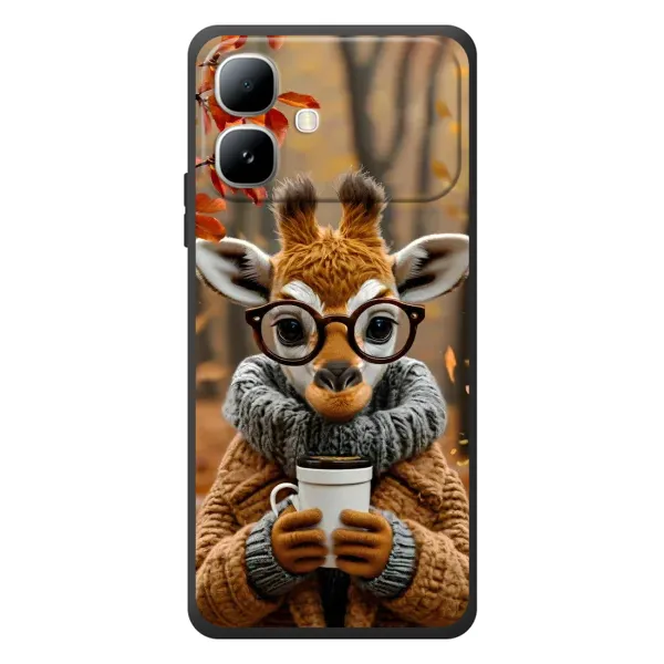 Чехол с рисунком «Жираф с кофе» для Infinix Smart 20 Чехол с рисунком «Жираф с кофе» для Infinix Smart 20