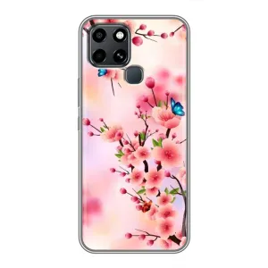 Чехол с принтом САКУРЫ на Infinix Smart 6 (Бабочки на сакуре)