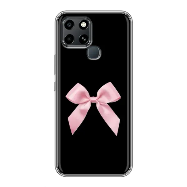 Чехол с рисунком «Бант на черном» для Infinix Smart 6 Чехол с рисунком «Бант на черном» для Infinix Smart 6
