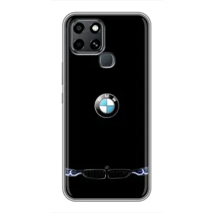 Силиконовый бампер с картинкой машины на Infinix Smart 6 (Черный BMW)
