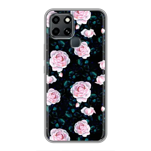 Чехол с рисунком «Чайные розы» для Infinix Smart 6 Чехол с рисунком «Чайные розы» для Infinix Smart 6