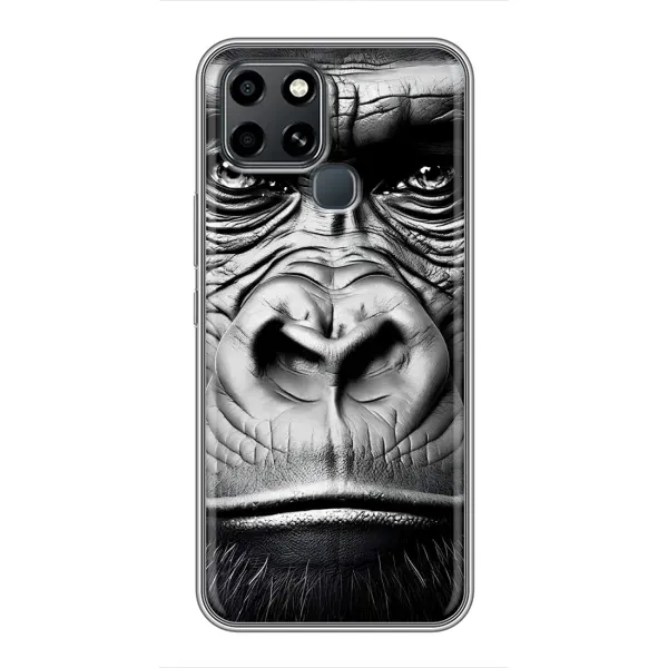 Чехол с рисунком «Черная обезьяна» для Infinix Smart 6 Чехол с рисунком «Черная обезьяна» для Infinix Smart 6