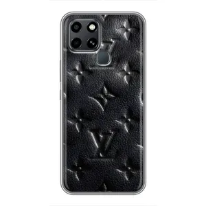 Текстурный Чехол Louis Vuitton для Инфиникс Смарт 6 (Черный ЛВ)