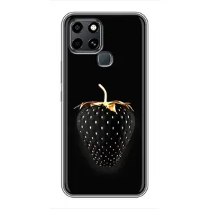 Чехол с изображением  вкусной еды для Infinix Smart 6 (Чёрная клубника)