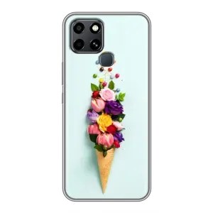 Чехлы с тематикой "ЦВЕТЫ" на Infinix Smart 6 (Цветок-мороженное)