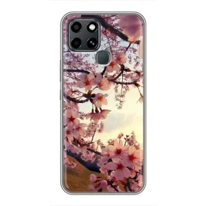 Чехол с принтом САКУРЫ на Infinix Smart 6 (Цветущая сакура)