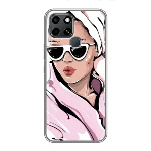 Чохол з картинкою Модні Дівчата Infinix Smart 6 (Дівчина в халаті)