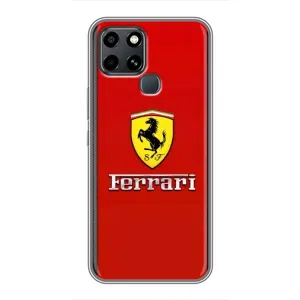 Силиконовый бампер с картинкой машины на Infinix Smart 6 (Ferrari Logo)