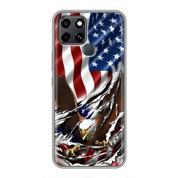 Чехол с рисунком «Флаг USA» для Infinix Smart 6 Чехол с рисунком «Флаг USA» для Infinix Smart 6