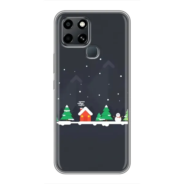 Чехол с рисунком «Город зимний» для Infinix Smart 6 Чехол с рисунком «Город зимний» для Infinix Smart 6