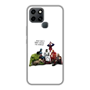Чехлы для Infinix Smart 6 (Для Христиан) (Иисус супергерой)