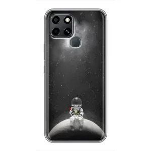 Силіконовый Чохол з принтом "Космонавти" на Infinix Smart 6 (Космонавт романтик)