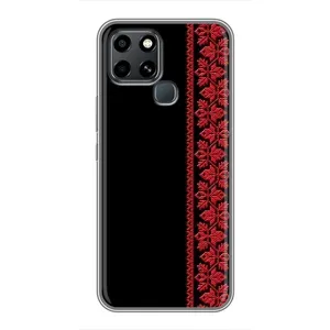 Силіконовый Чохол на Infinix Smart 6 (Червона вишиванка)
