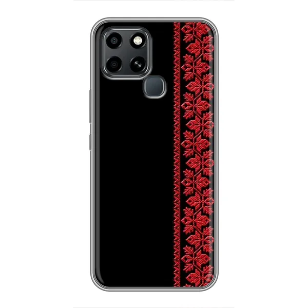 Чехол с рисунком «Красная Вышиванка» для Infinix Smart 6 Чехол с рисунком «Красная Вышиванка» для Infinix Smart 6