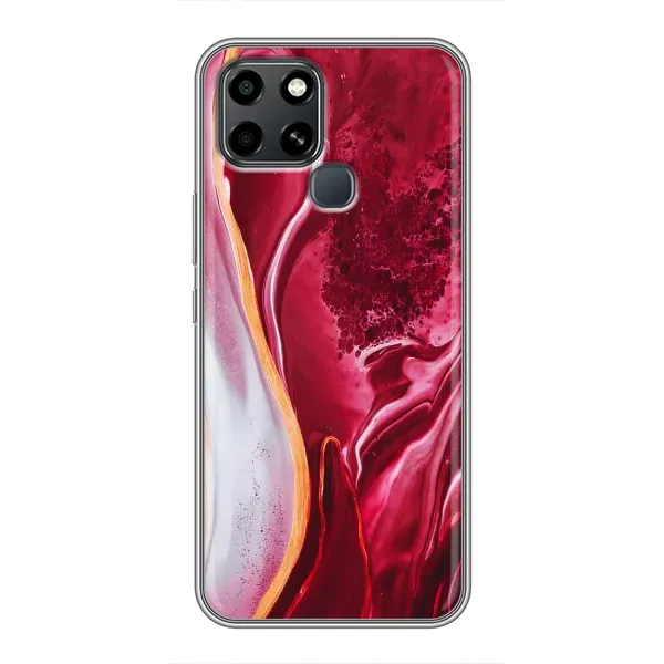 Чехол с рисунком «Красный мрамор» для Infinix Smart 6 Чехол с рисунком «Красный мрамор» для Infinix Smart 6