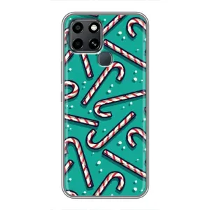 Силіконовий бампер на різдво для Infinix Smart 6 (Льодяники)