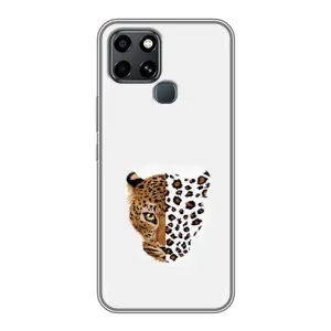 Чохол з леопардовим принтом на Infinix Smart 6 (Леопард на білому)