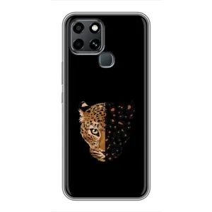 Чохол з леопардовим принтом на Infinix Smart 6 (Леопард на чорному)