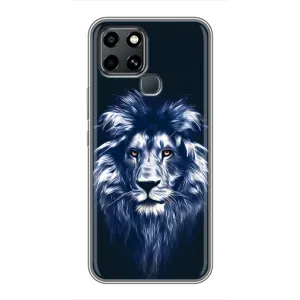 Чохол з картинкою на Infinix Smart 6 (Лев – синій)