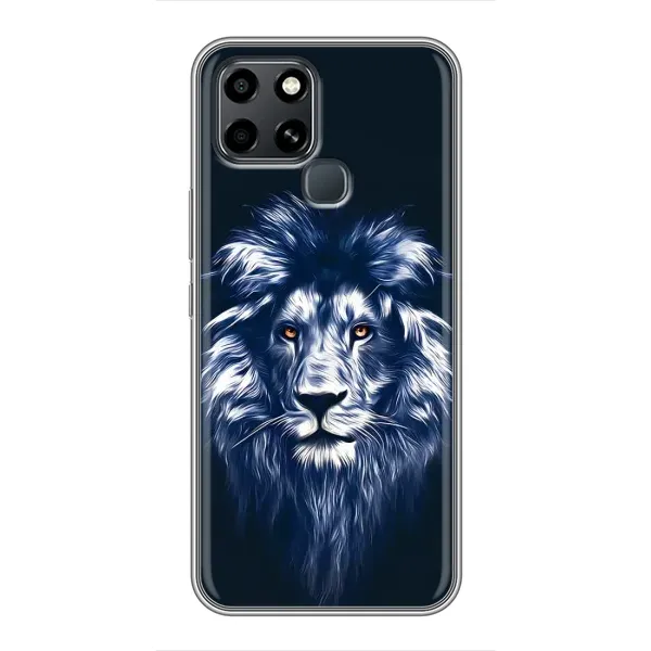 Чехол с рисунком «Лев - синий» для Infinix Smart 6 Чехол с рисунком «Лев - синий» для Infinix Smart 6