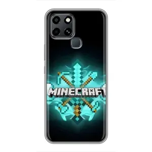 Чехол майнкрафт для Infinix Smart 6 (MineCraft 2)