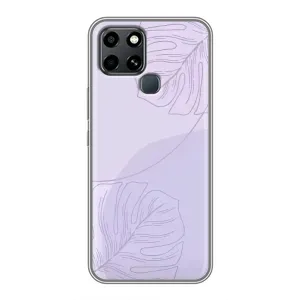 Чехол цветочный дизайн для Infinix Smart 6 (Монстера фиолетовая)
