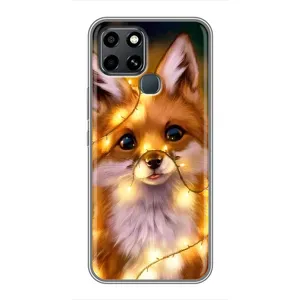 Чохол з Лисичкою для Infinix Smart 6 (Новорічне лисеня)
