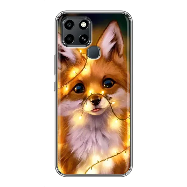 Чехол с рисунком «Новогодний лисенок» для Infinix Smart 6 Чехол с рисунком «Новогодний лисенок» для Infinix Smart 6