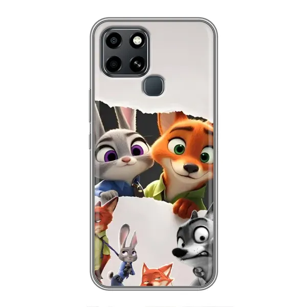 Чехол с рисунком «Персонажи Зоо» для Infinix Smart 6 Чехол с рисунком «Персонажи Зоо» для Infinix Smart 6