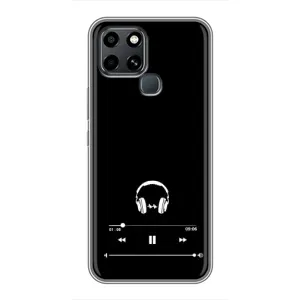 Чохол з картинками на чорному фоні для Infinix Smart 6 (Плеєр)