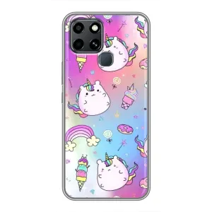 Чехол Unicorn на Infinix Smart 6 (Радуга и Единорог)