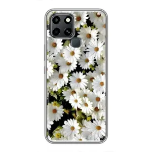 Чехол с ромашками на Infinix Smart 6 (Рамка в ромашках)