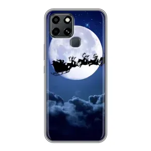 Чохол Санта Клаус для Infinix Smart 6 (Санта - місяць)