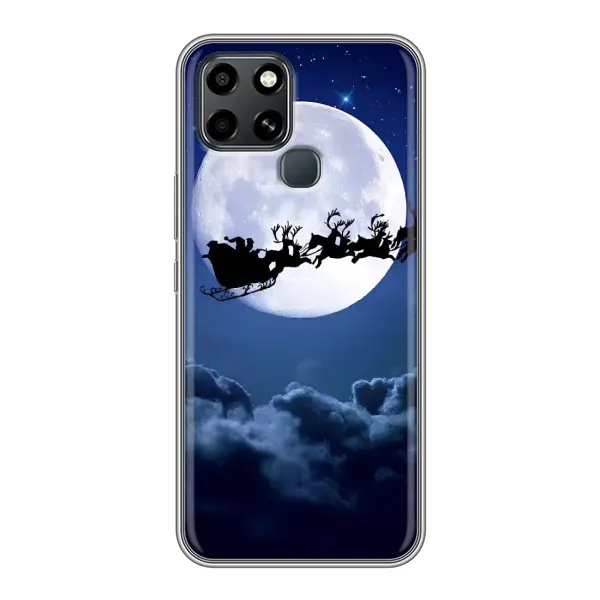 Чехол с рисунком «Санта - луна» для Infinix Smart 6