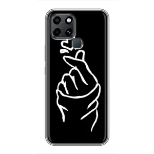 Чохол (Знак сердечка) для Infinix Smart 6 (Сердечко на чорному)