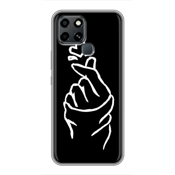 Чехол с рисунком «Сердце на черном» для Infinix Smart 6 Чехол с рисунком «Сердце на черном» для Infinix Smart 6