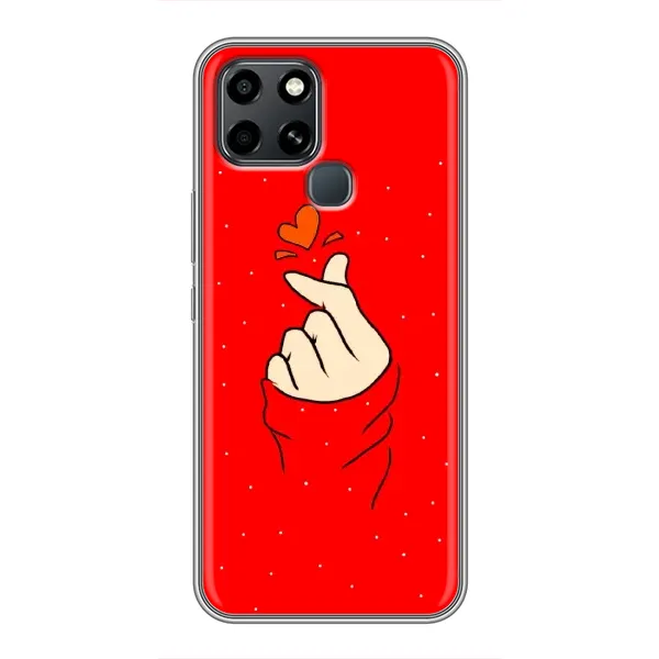 Чехол с рисунком «Сердце на красном» для Infinix Smart 6 Чехол с рисунком «Сердце на красном» для Infinix Smart 6