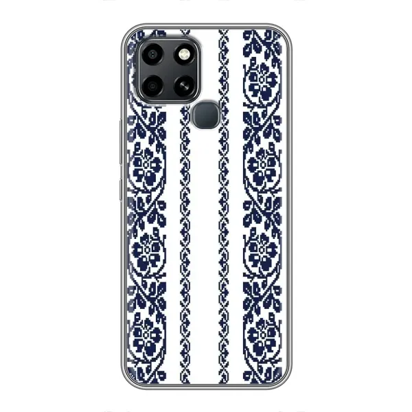 Чехол с рисунком «Синяя вышиванка» для Infinix Smart 6 Чехол с рисунком «Синяя вышиванка» для Infinix Smart 6