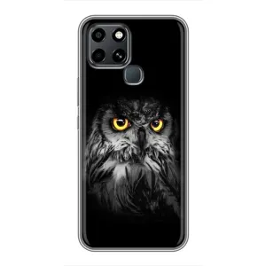 Чохли з принтом СОВИ для Infinix Smart 6 (Сова на чорному)