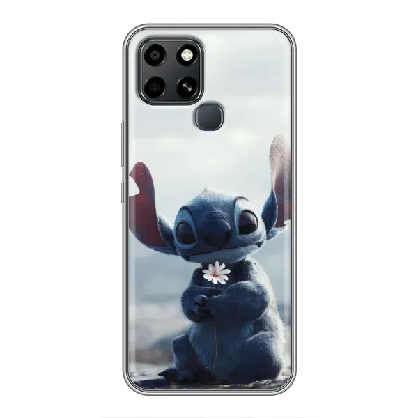 Чехол с рисунком «Стич с цветочком» для Infinix Smart 6 Чехол с рисунком «Стич с цветочком» для Infinix Smart 6