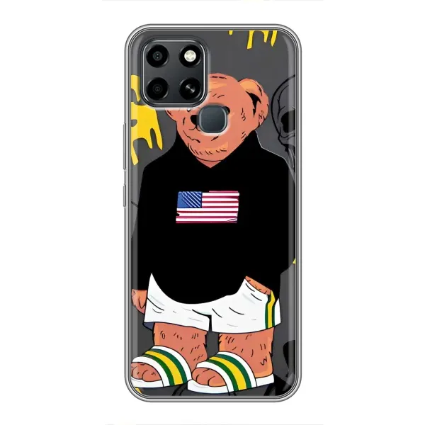 Чехол с рисунком «Teddy USA» для Infinix Smart 6 Чехол с рисунком «Teddy USA» для Infinix Smart 6