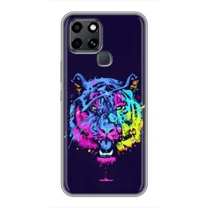 Силіконовий бампер з картинкою звірів для Infinix Smart 6 (Тигр-Арт)